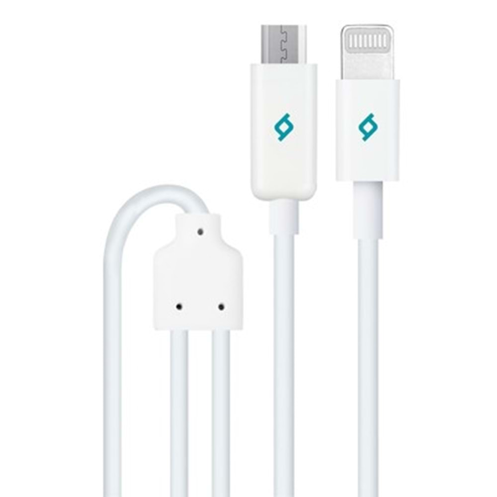 TTEC 2DK14 DUO ŞARJ KABLOSU LIGHTNING MICRO USB KABLO