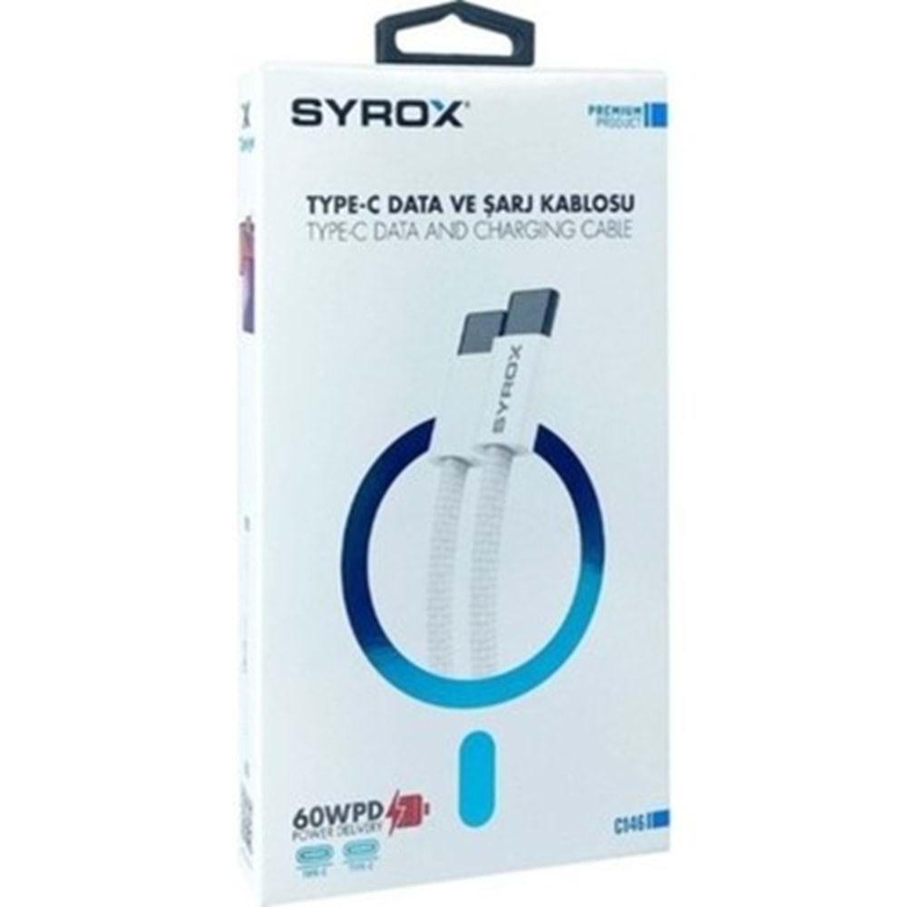 SYROX TYPE-C DATA VE ŞARJ KABLOSU