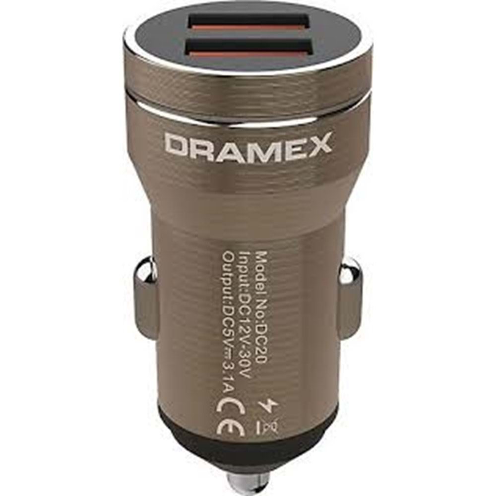 Dramex DC20B 3.1A Hızlı Araç Şarj Aleti