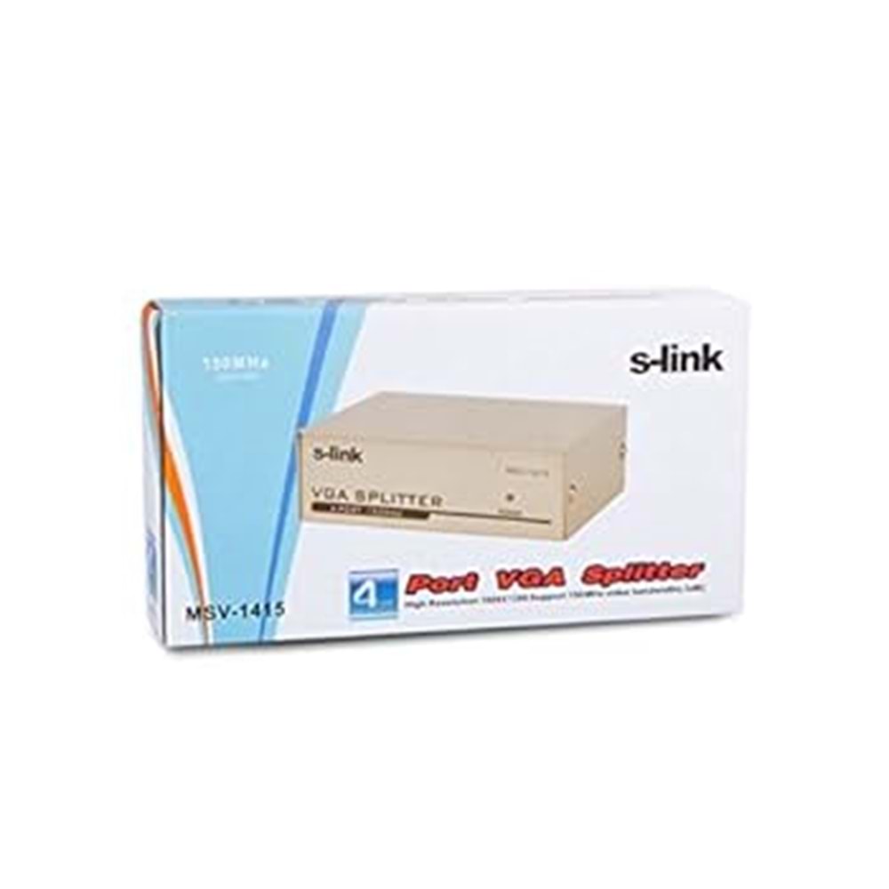S-LINK MSV-1415 4 VGA 150MHZ MONİTÖR SPLITTER