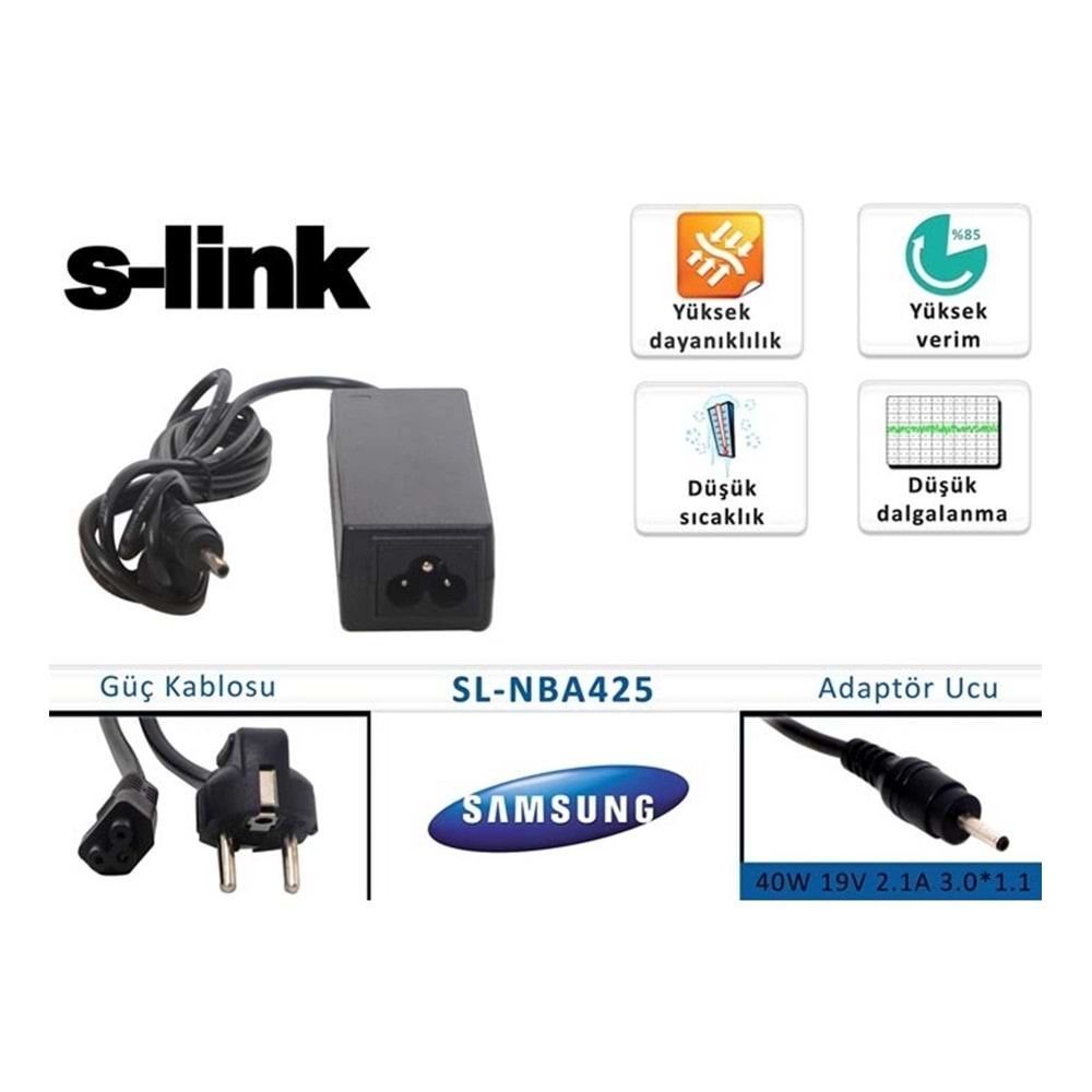 SLINK SL-NBA425 SAMSUNG NOTEBOOK ŞARJ ALETİ