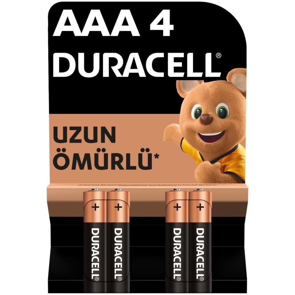 DURACELL 4LÜ AAA İNCE KALEM PİL