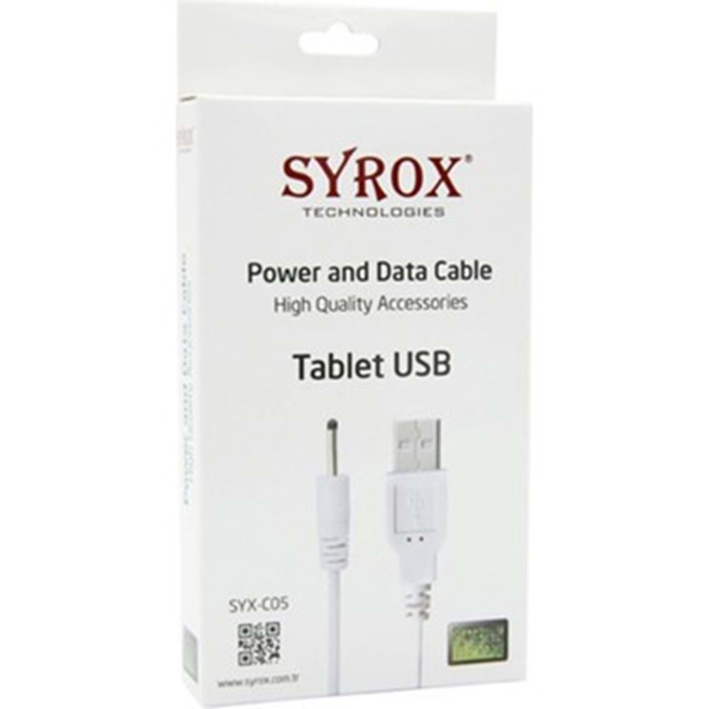 SYROX SYX-C05 İNCE UÇLU TABLET ŞARJ KABLOSU