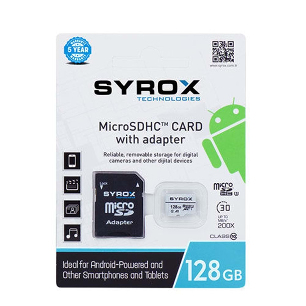 SYROX SYX-MC128 128GB MICRO SDHC CARD