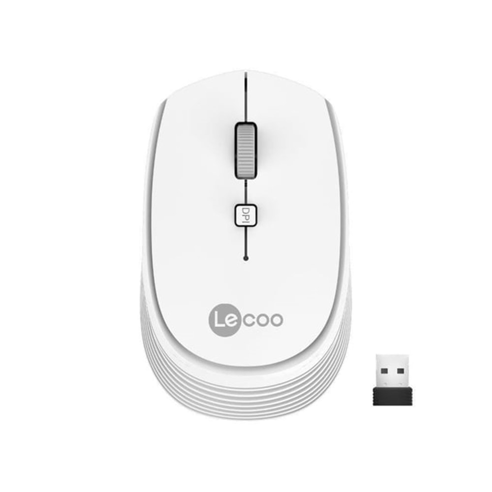 LENOVO LECOO USB OPTİK KABLOSUZ MOUSE BEYAZ WS202-B