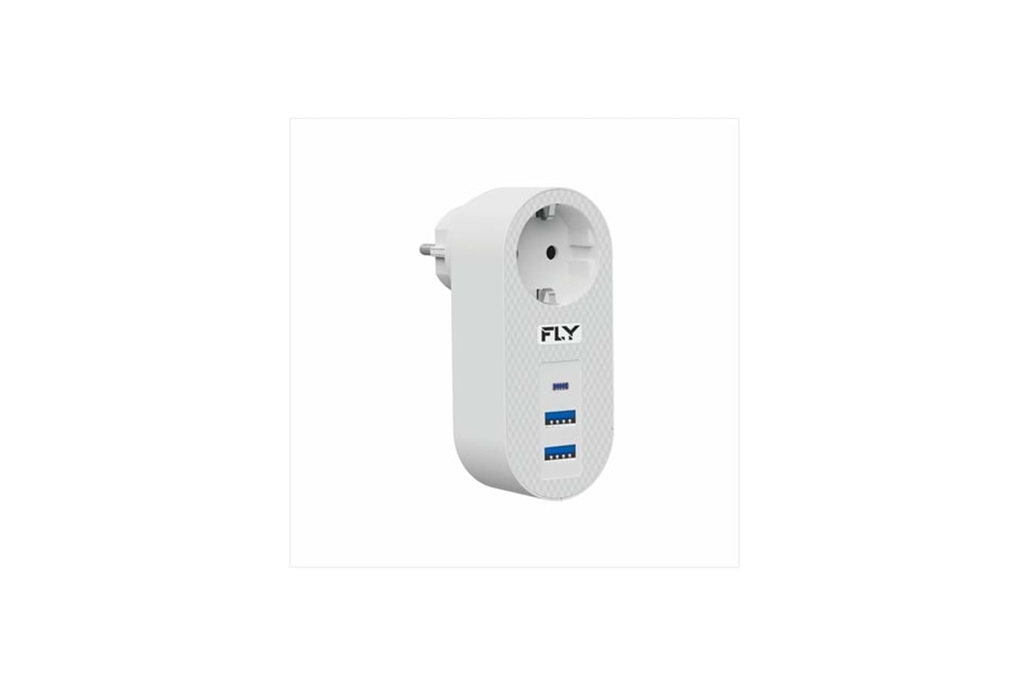 FLY 3400-01 TERMAL AKIM KORUMALI 1*PRİZ 2*USB 2.1TYPE-A 1*USB 3.0 TYPE-C 2.1A KUTULU BEYAZ