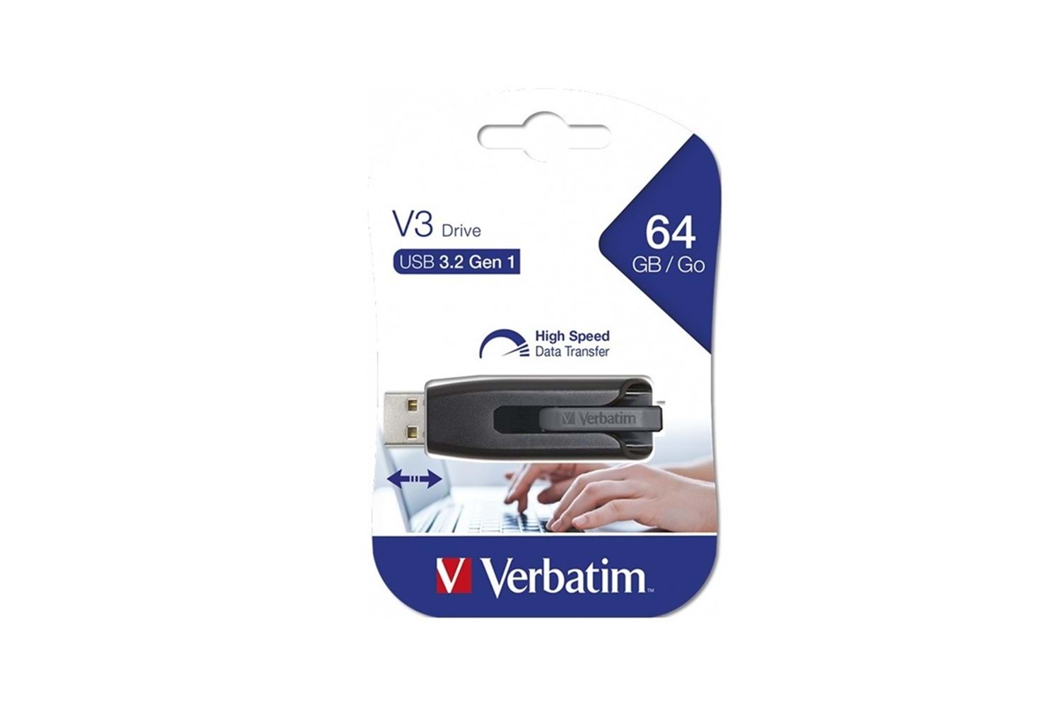 VERBATIM 64 GB USB 3.2 GEN1 V3 USB FLASH BELLEK