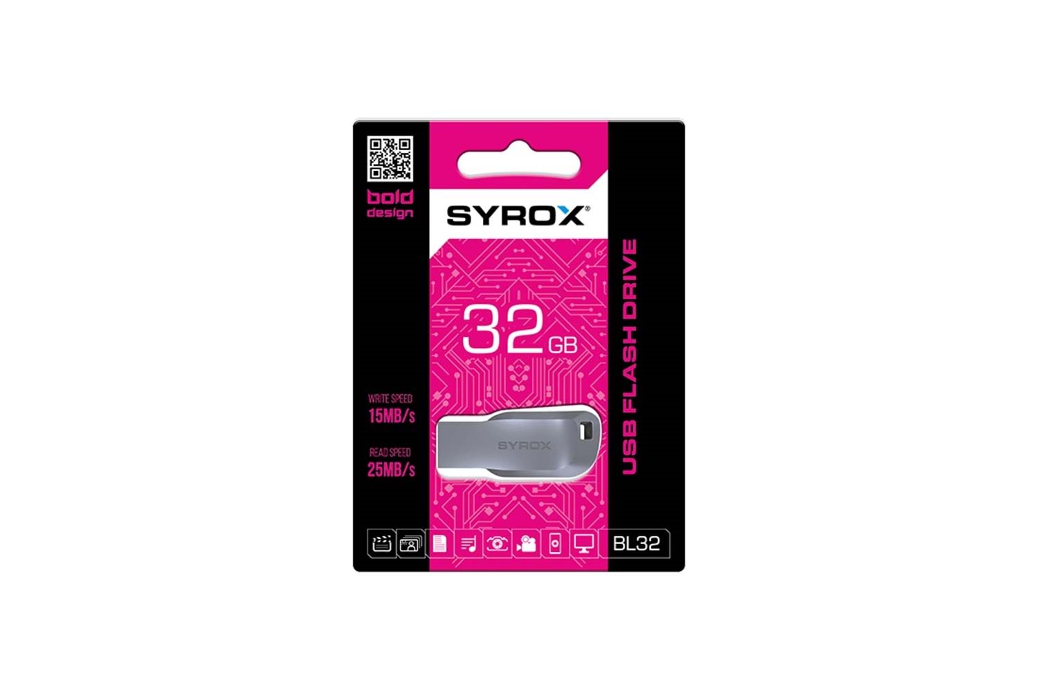 SYROX BL32 32GB 15MBS/25MBS USB FLASH BELLEK