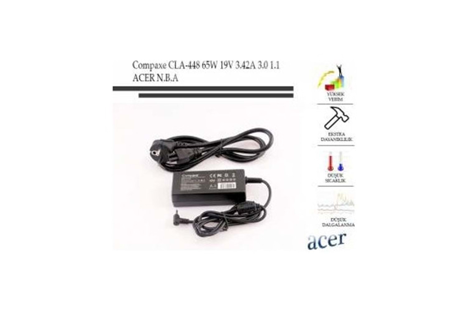 COMPAXE CLA-448 ACER 19V/3.42A-3.0 1.1 ADAPTÖR