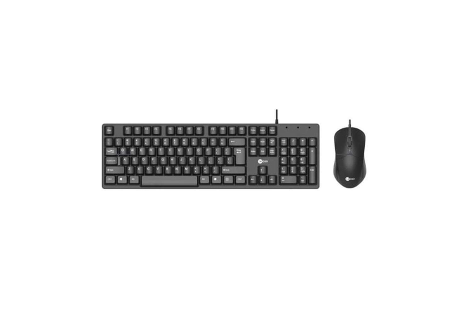 LENOVO LECOO USB KABLOLU TÜRKÇE Q KLAVYE MOUSE SET SİYAH