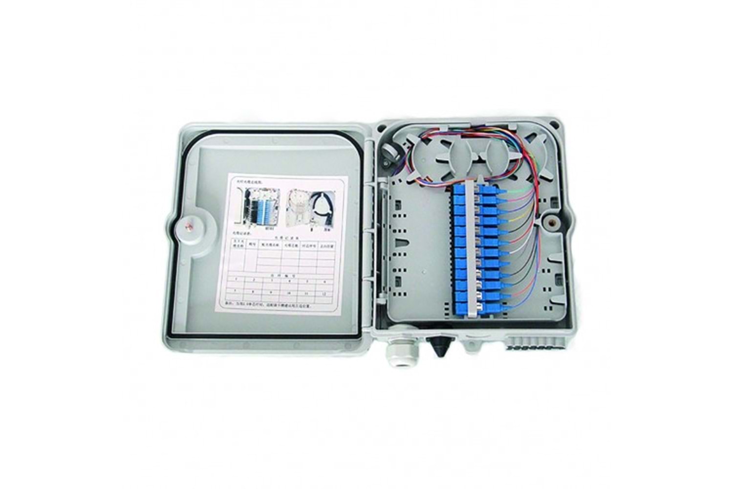 DUVAR TİPİ 12 PORT FİBER SONLANDIRMA KUTUSU