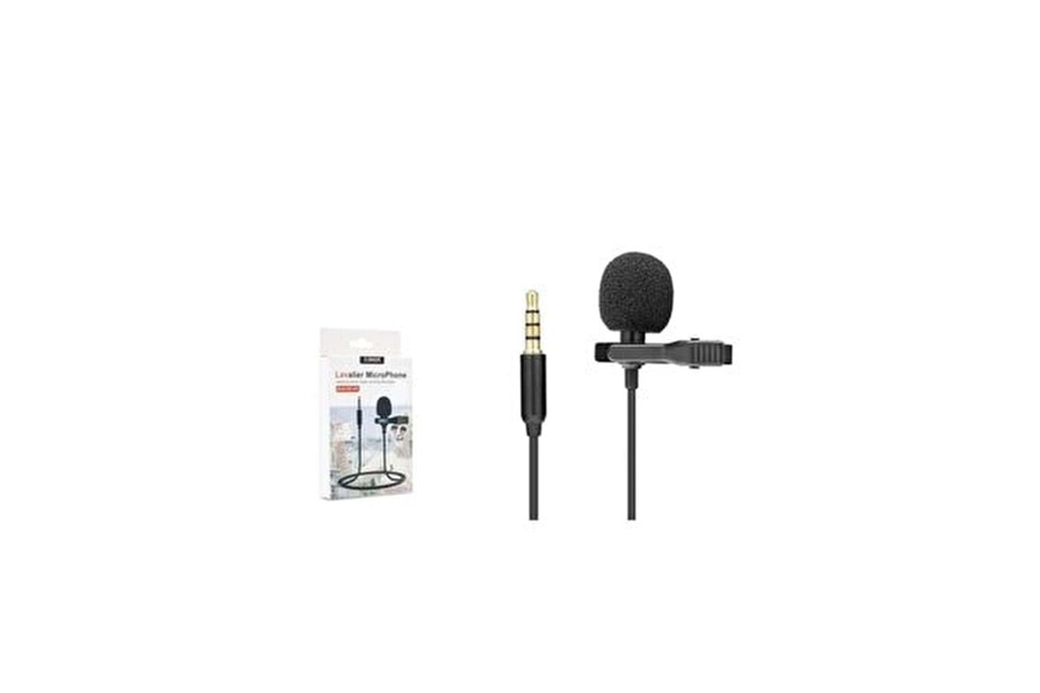 HADRON HD563 PC UYUMLU YAKA MIKROFONU AUX 3.5MM 1.5MT