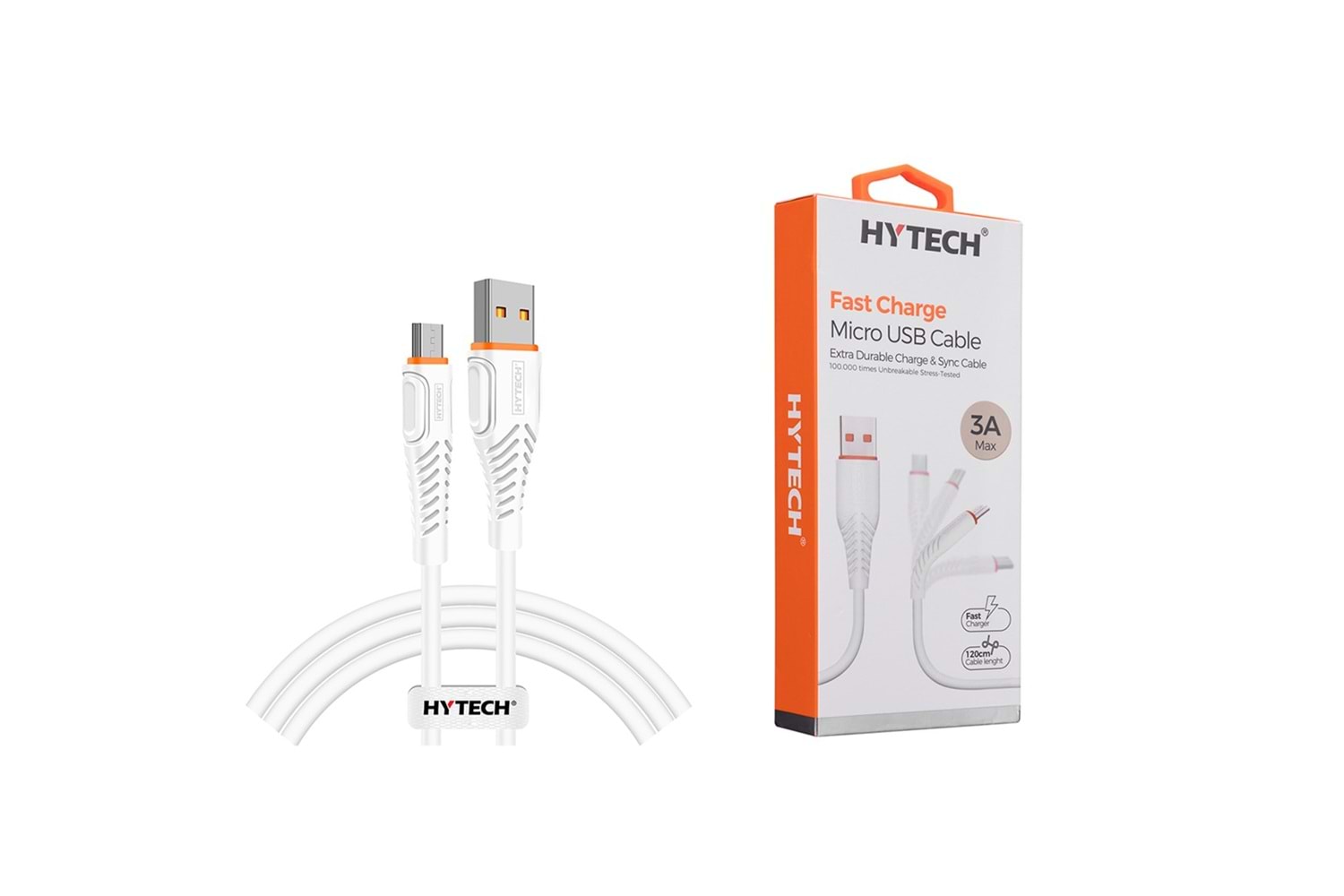 Hytech HY-X235 3A Micro USB Siyah Data ve Şarj Kablosu