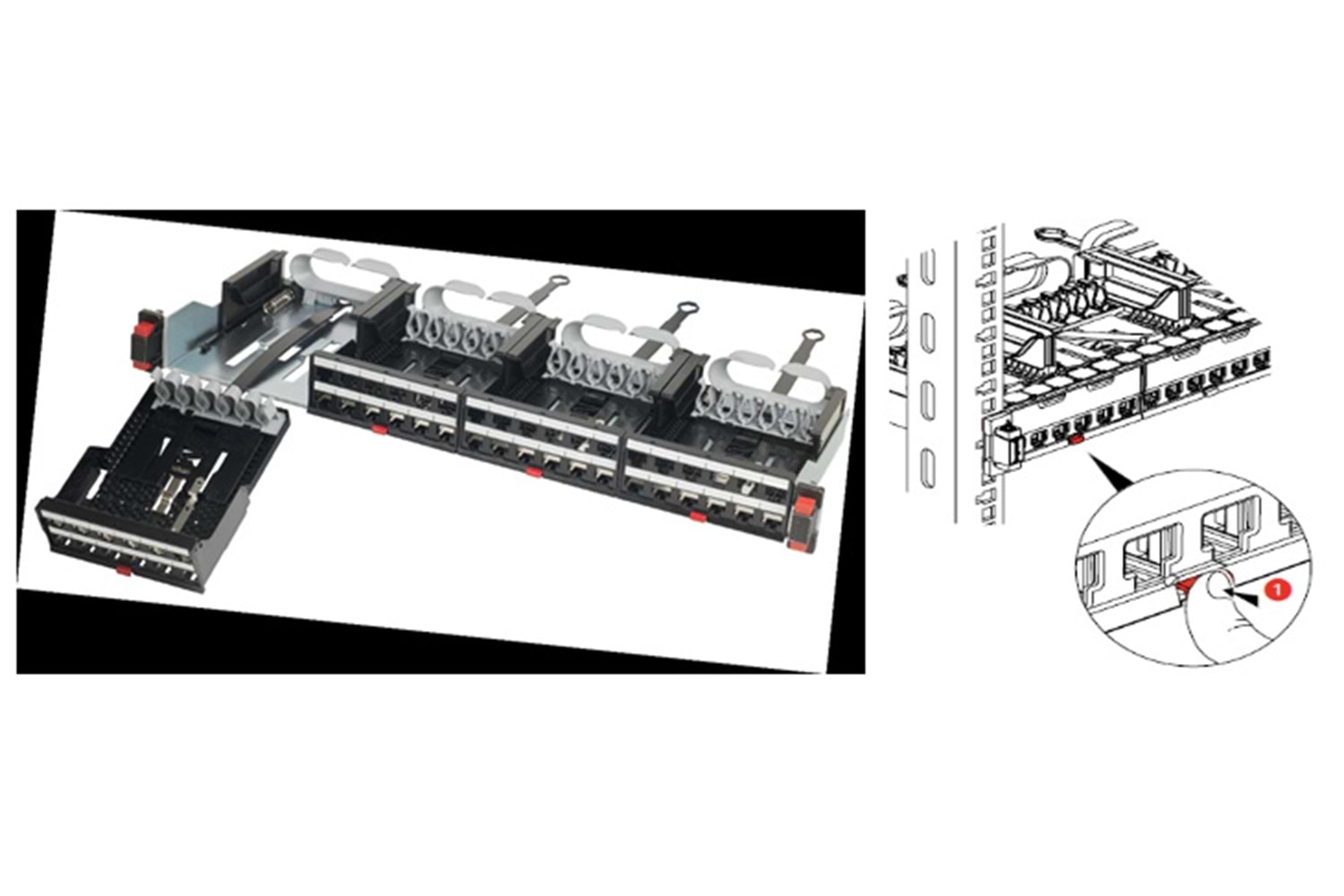 LEGRAND L33790 LCS3 BOŞ P.PANEL KASETLİ 24LÜ 1U