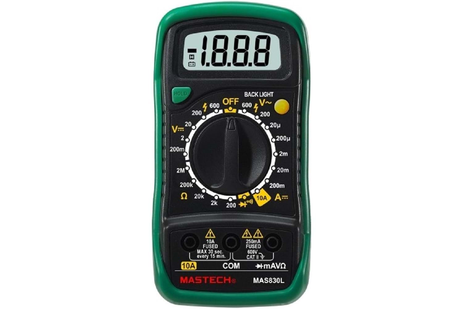 Wellhise Mas 830L Dijital Multimetre Ölçü Aleti Avometre Işıklı Ekran