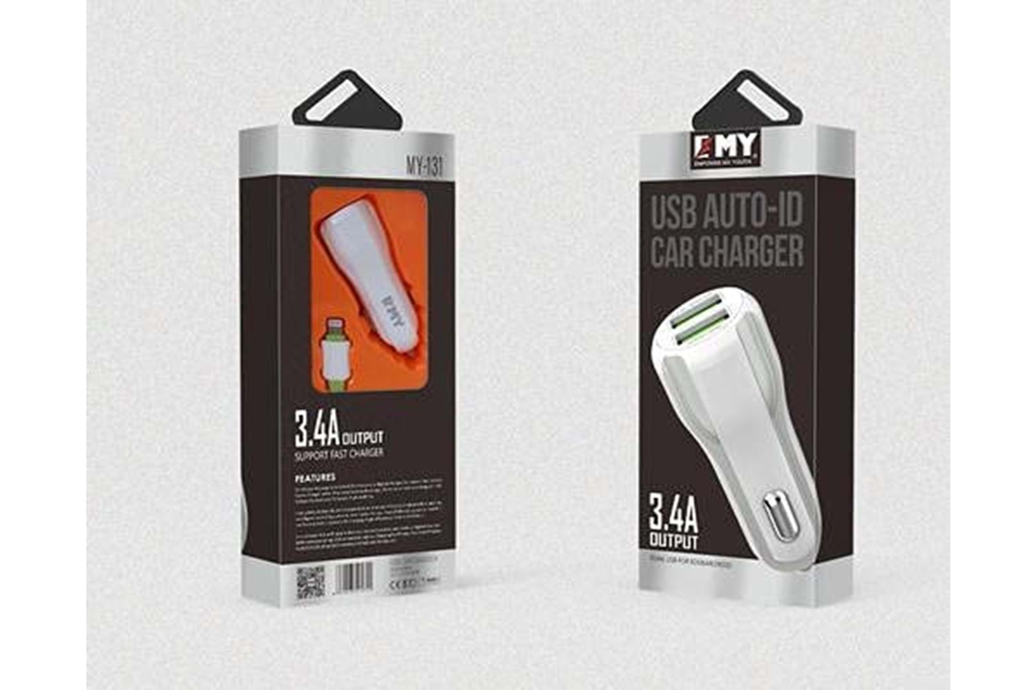 EMY MY-131 2 PORT 5V-3.4A KAFA + MIKRO KABLOLU