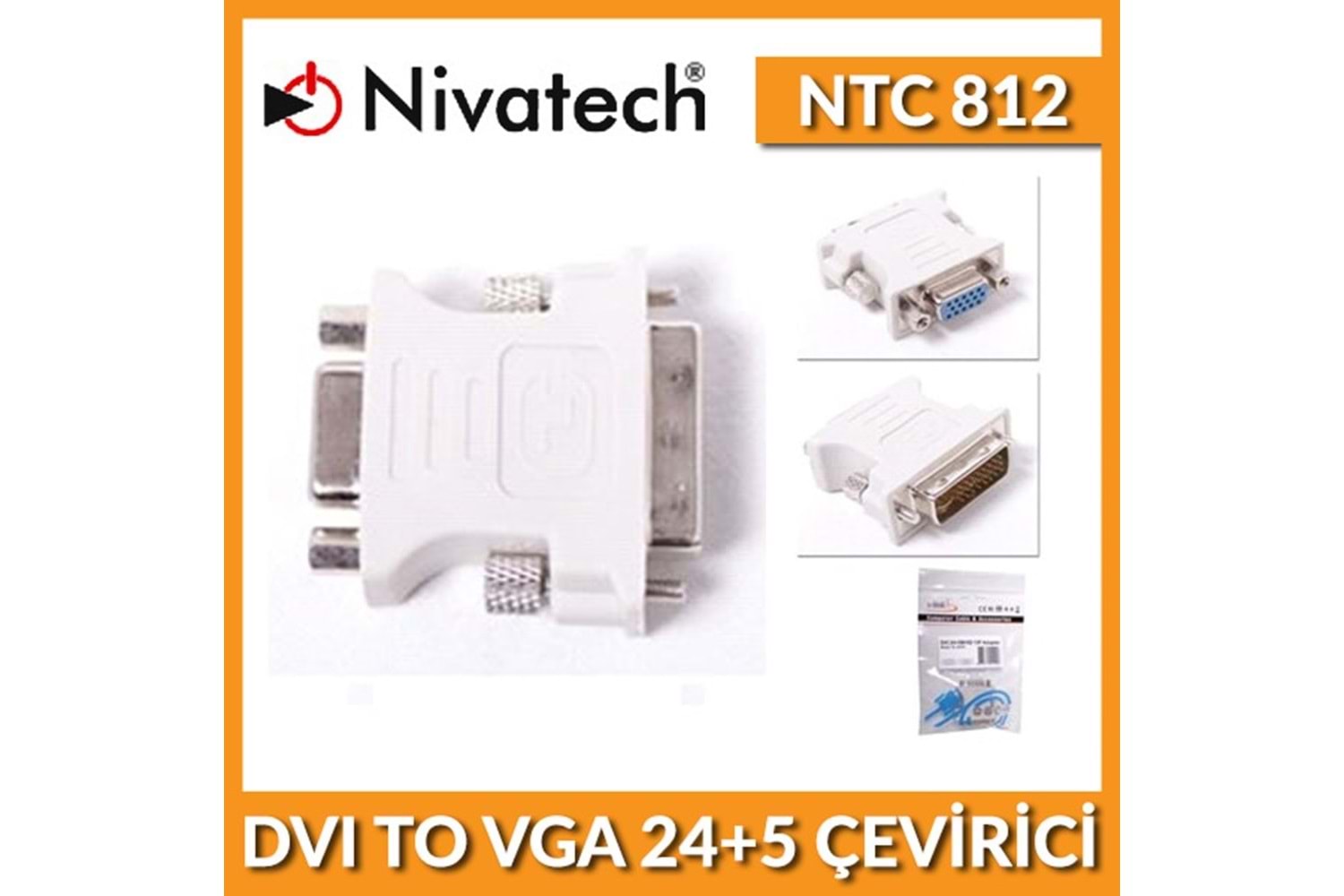 NIVATECH DVI TO VGA 24+5P CEVIRICI