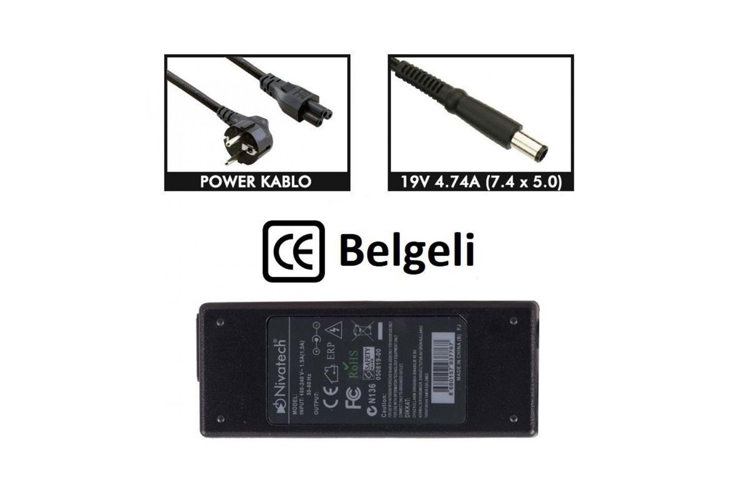NIVATECH BC915 19.5V-3.33A NOTEBOOK ADAPTÖRÜ