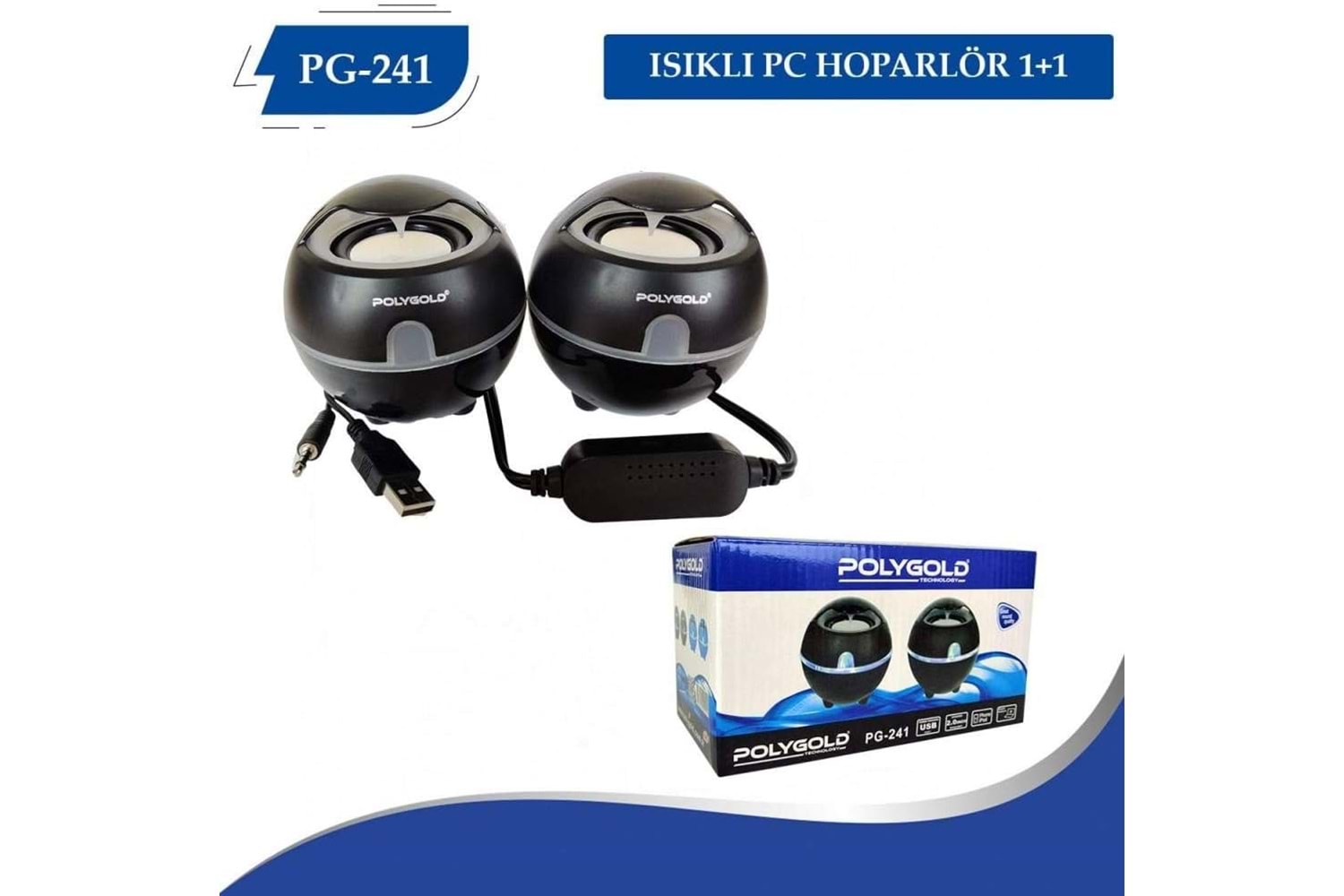 POLYGOLD PG-241 ISIKLI HOPARLOR USB