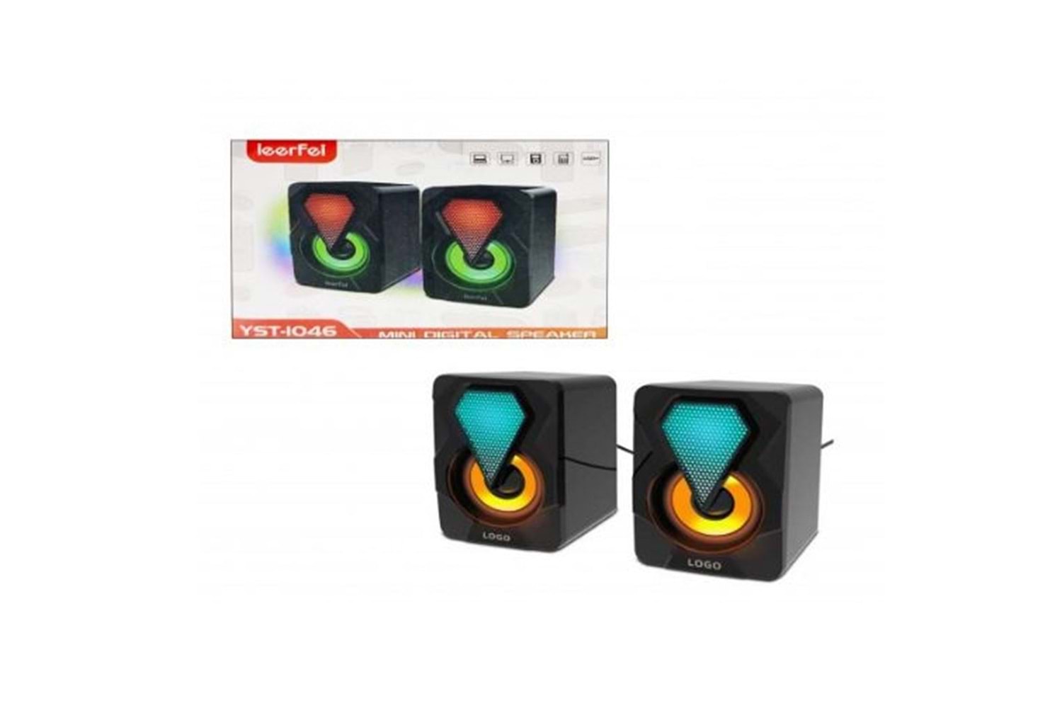 PLATOON PL-4083 1+1 IŞIKLI MINI SPEAKER