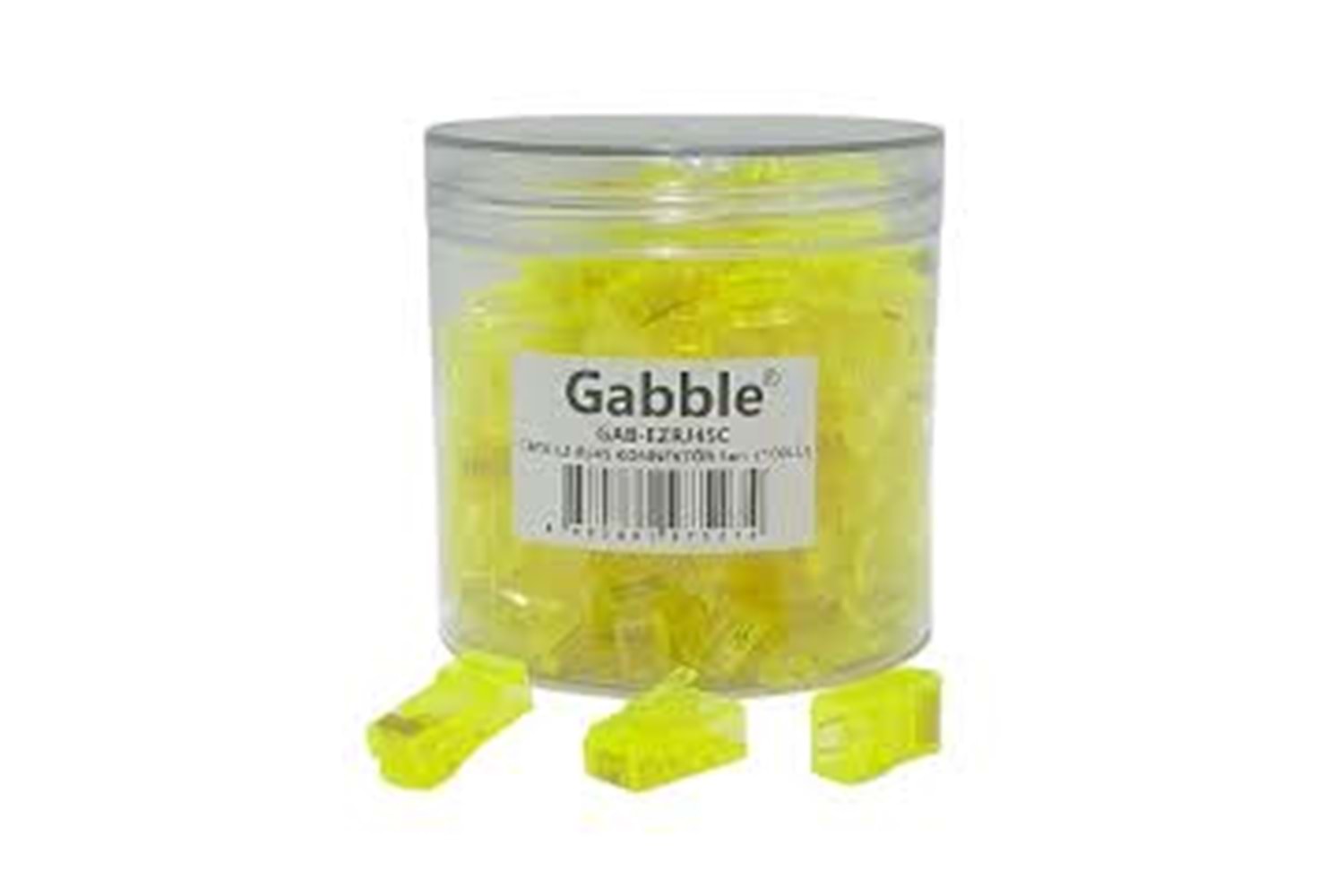 Gabble EZ RJ45 Renkli Konnektör 100lü Sarı