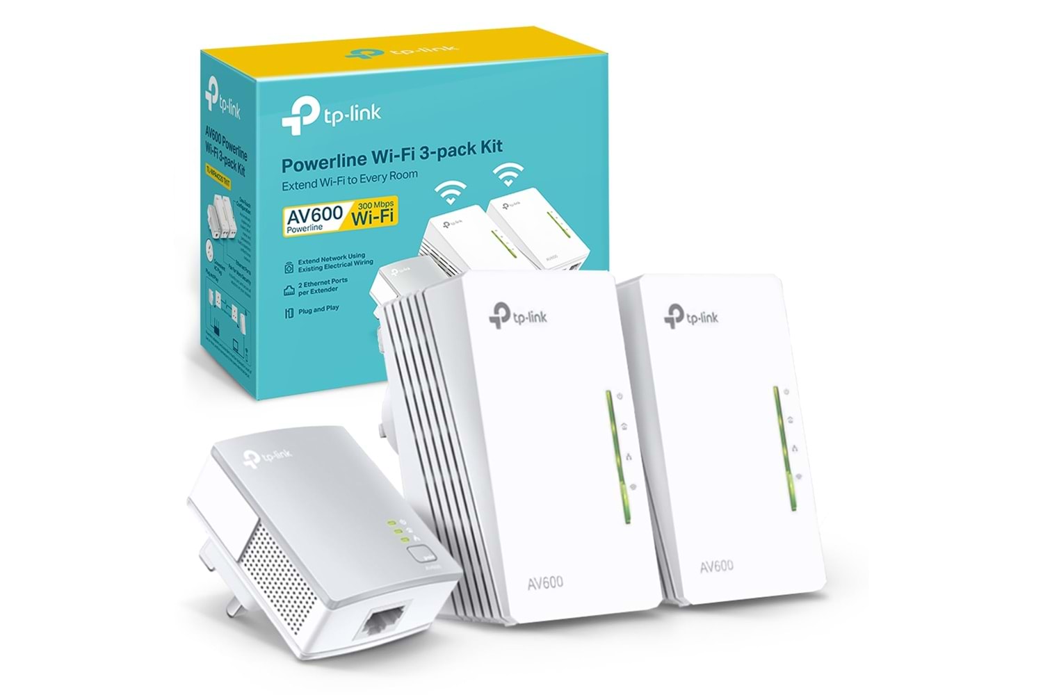 TP-LINK TL-WPA4220 TKIT 300MBPS AV600 KABLOSUZ POWERLINE GENISLETICI