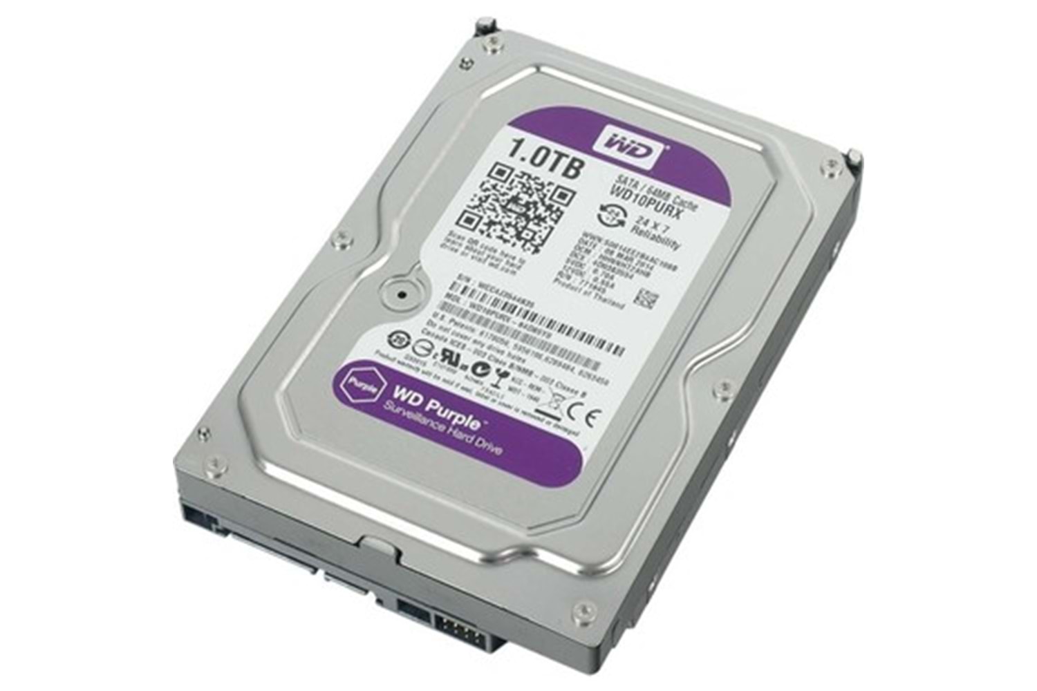 1 TB WD 3.5 PURPLE SATA3 64MB 7/24 GÜVENLİK WD10PURX REFUB
