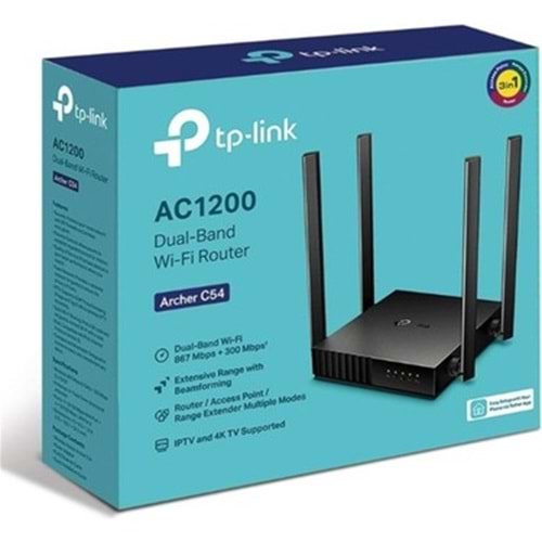 TP-LINK ARCHER C54 AC1200 KABLOSUZ DYAL BAND ROUTER