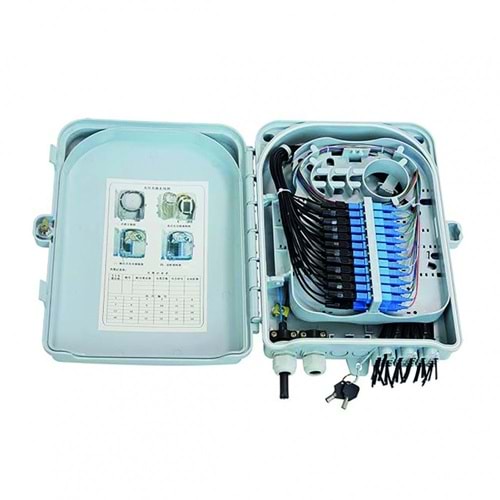 DUVAR TİPİ 24 PORT FİBER SONLANDIRMA KUTUSU IP65