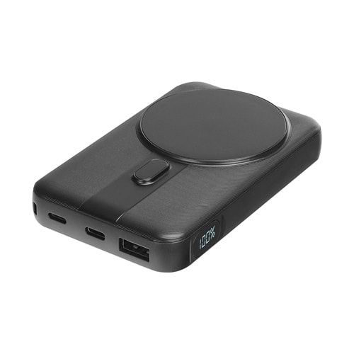 S-link M110 10000mAh Magsafe 15W HSC22.5W+PD20W Siyah LCD Taşınabilir Pil Şarj Cihazı Powerbank