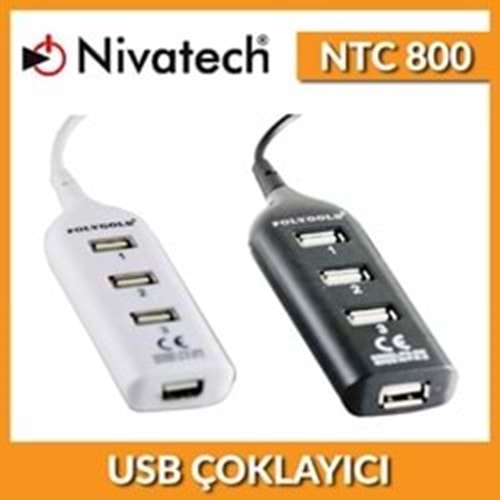 NIVATECH NTC-800 4 PORT USB KABLOLU HUB