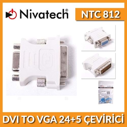 NIVATECH DVI TO VGA 24+5P CEVIRICI