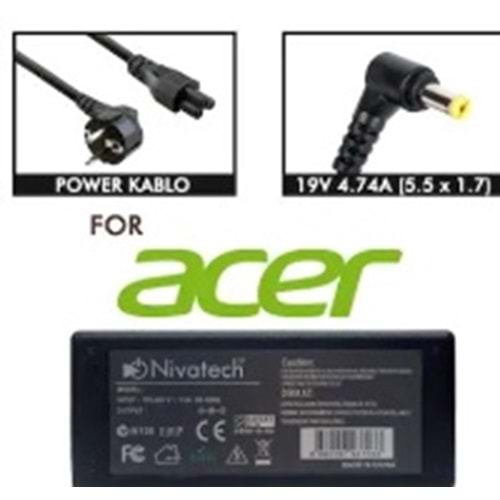 Nivatech NTC-BC992 19V-2.74A (5.5*2.5) Notebook Şarj Aleti