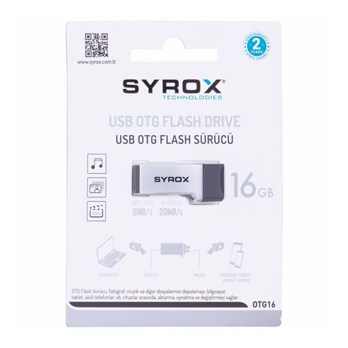 SYROX 16GB USB - MICRO USB FLASH BELLEK