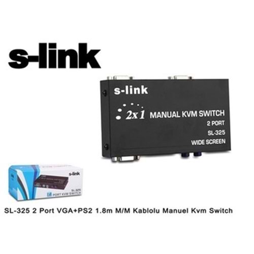 SLINK SL-325 2 PORT KVM SWITCH