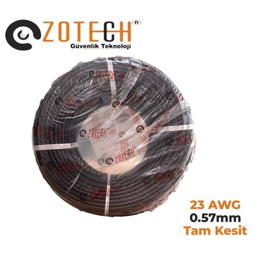 Zotech 6123100 23Awg (PE)Siyah Dış Ortam Cat6 Kablo 0,57mm U-UTP (100Mt)