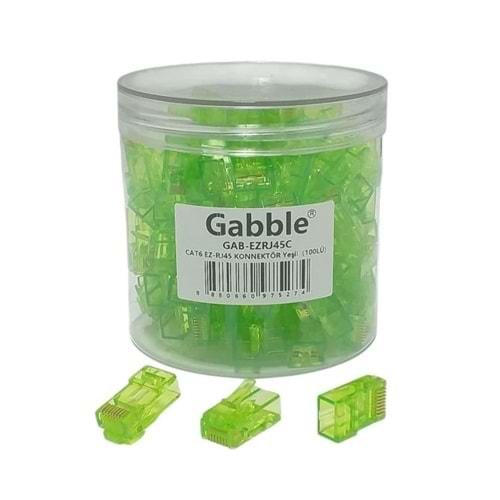 Gabble EZ RJ45 Renkli Konnektör 100lü Yeşil