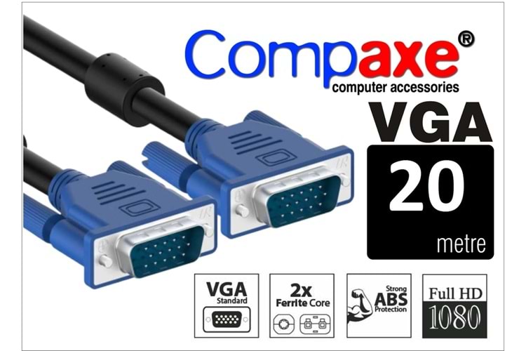 COMPAXE CM-VGA20 20 MT VGA GÖRÜNTÜ KABLOSU