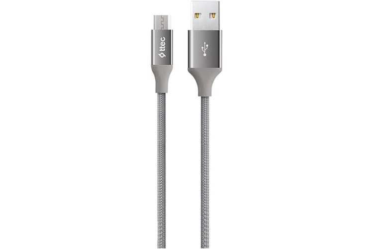 TTEC 2DK11UG UZAY GRISI ALUMI CABLE MIKRO USB ŞARJ KABLOSU