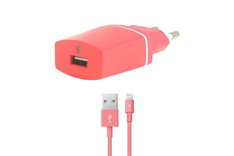 TTEC 2SCC2001P COMPACT SEYH.ŞARJ 1A PEMBE LIGHTINING KABLO