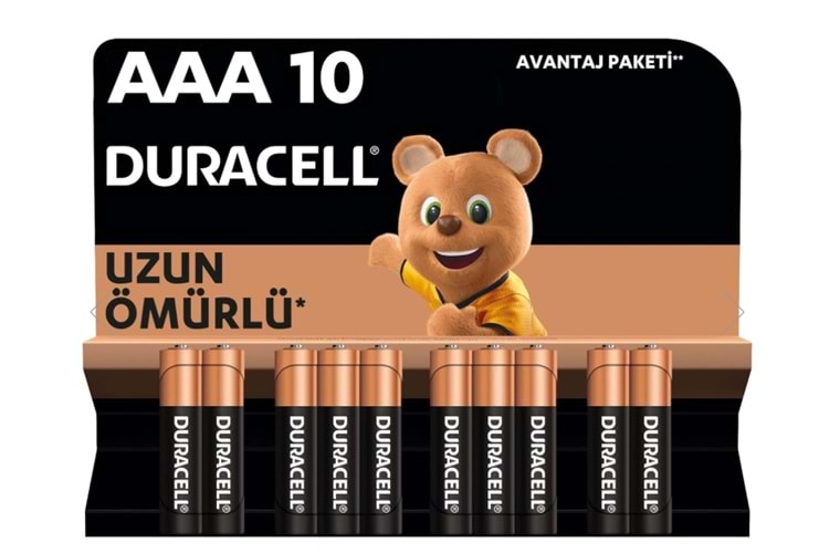 DURACELL AAA 10LU PAKET KALEM PİL