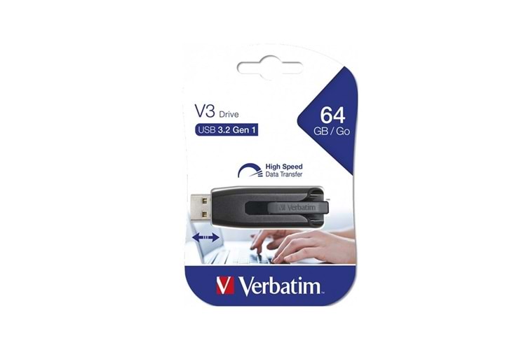 VERBATIM 64 GB USB 3.2 GEN1 V3 USB FLASH BELLEK