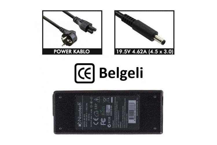 NIVATECH 19.5V - 4.62A (4,5*3,0) NOTEBOOK ADAPTOR