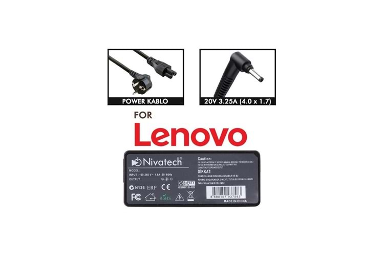NIVATECH BC972 LENOVO NOTEBOOK ADAPTOR