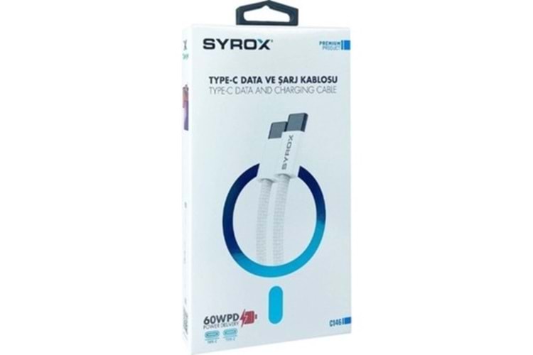 SYROX TYPE-C DATA VE ŞARJ KABLOSU