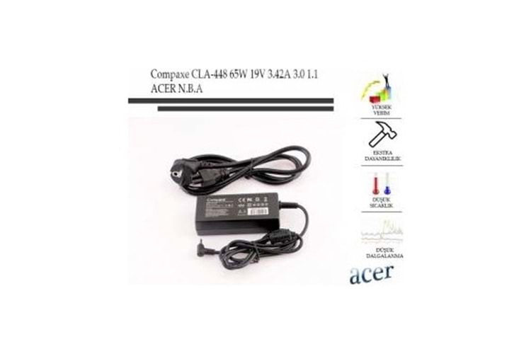COMPAXE CLA-448 ACER 19V/3.42A-3.0 1.1 ADAPTÖR