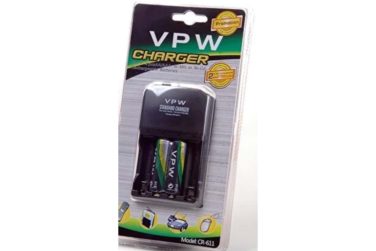 VPW CR-611 STANDART CHARGER 2 PİLLİ