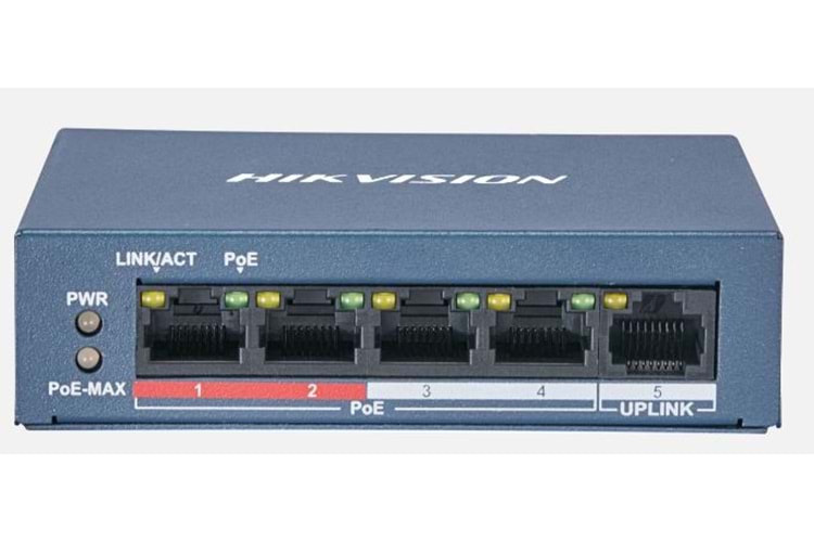 HIKVISION 5 PORT DS-3E0105P-E (4 POE) (58w)