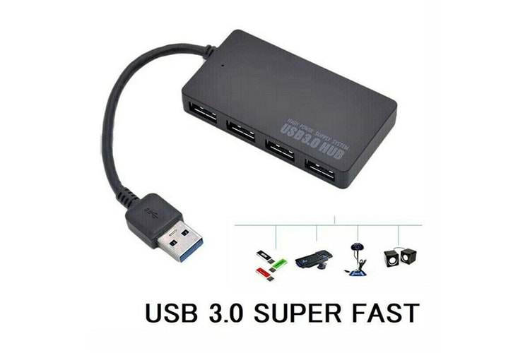 GABBLE GAB-PUC304 SLIM 4 PORT USB 3.0 ÇOKLAYICI