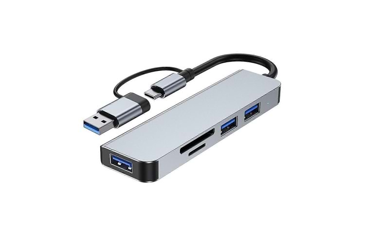GABBLE GAB-TY501 ÇEVİRİCİ TYPE-C TO 3.0 5 IN 1 USB+ HDTV 4K